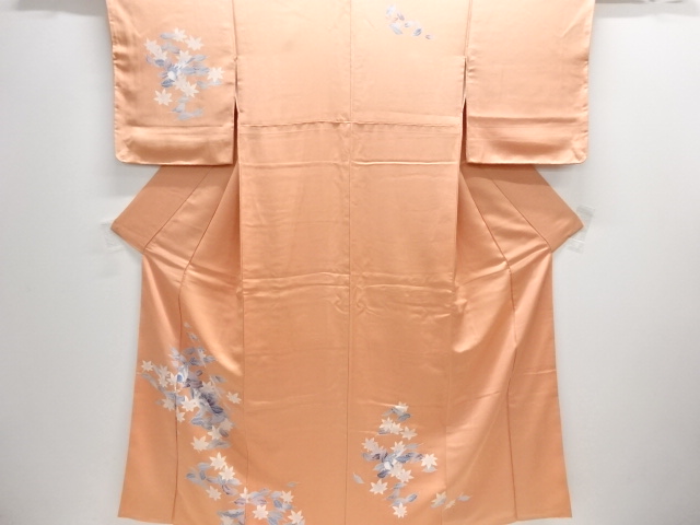 JAPANESE KIMONO / HOMONGI / LEAVES & BIRD
